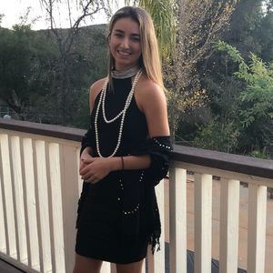 Black dress with a built in choker
